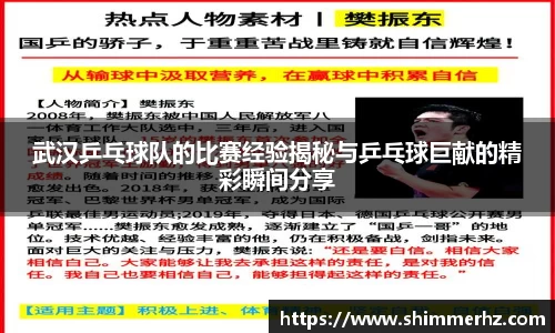 武汉乒乓球队的比赛经验揭秘与乒乓球巨献的精彩瞬间分享